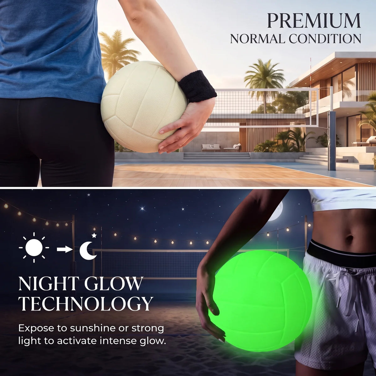 AFTERGLOW Glow-in-the-Dark Volleyball
